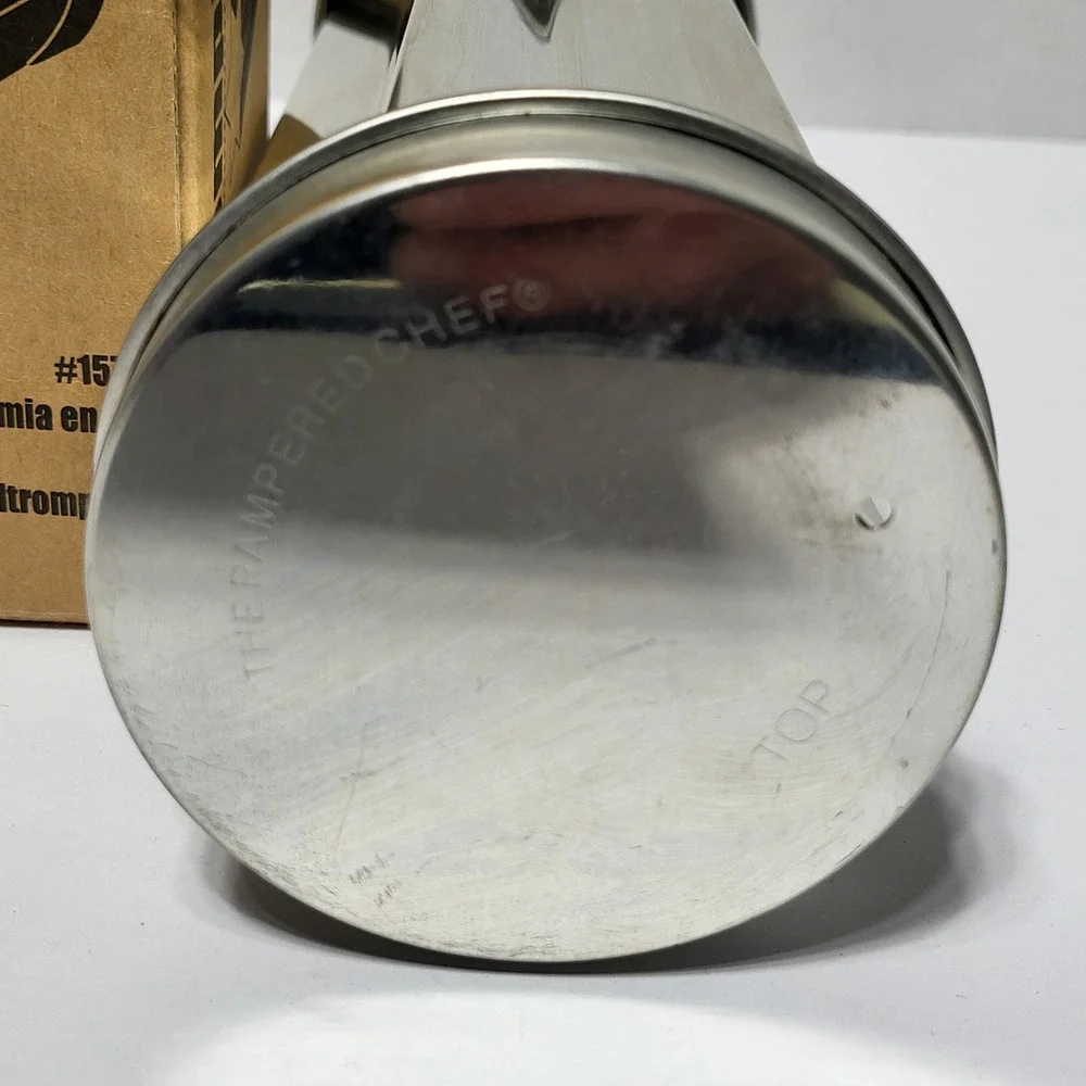 The Pampered Chef Valtrompia Bread Tube Star Shape Stainless‎ Steel 1570 Silver
